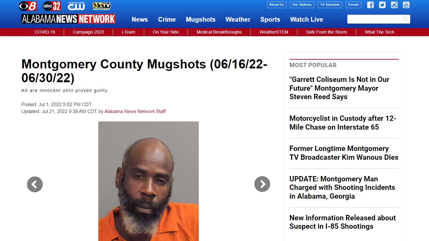 Montgomery County Mugshots (06/16/22-06/30/22) - Alabama News